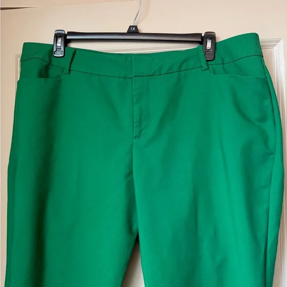 Eloquii Vibrant Green Straight Leg Pants - Picture 5 of 11